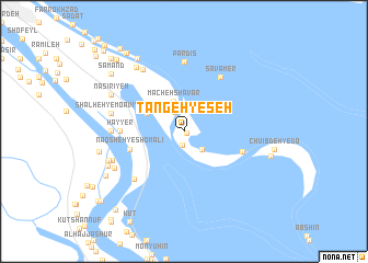 map of Tangeh-ye Seh