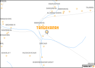 map of Tang-e Karam