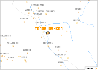 map of Tang-e Moshkān