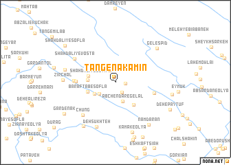 map of Tang-e Nākamīn