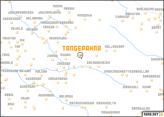 map of Tang-e Pahnā