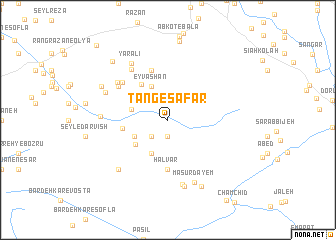 map of Tang-e Şafar