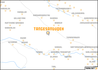 map of Tang-e Şandūqeh