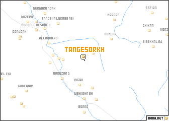 map of Tang-e Sorkh