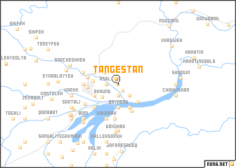 map of Tangestān