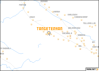 map of Tang-e Termān