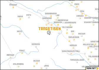 map of Tang-e Tīseh