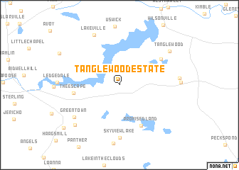 map of Tanglewood Estate