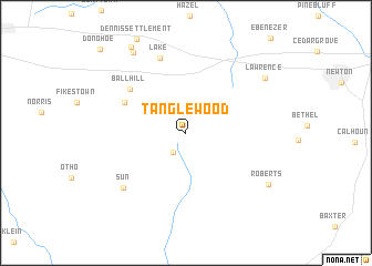 map of Tanglewood