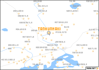 map of Tanhunmäki