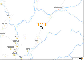 map of Tanié