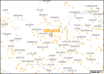 map of Tanjevo