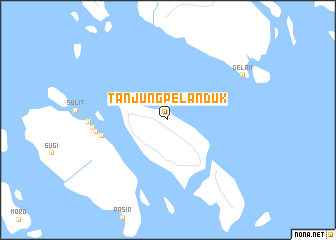 map of Tanjungpelanduk