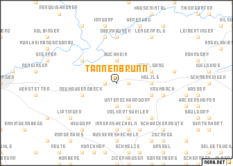 map of Tannenbrunn