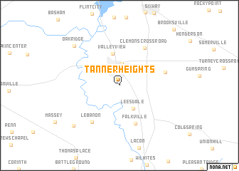 map of Tanner Heights