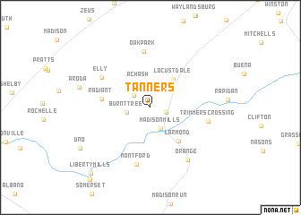 map of Tanners