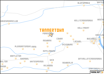 map of Tannertown