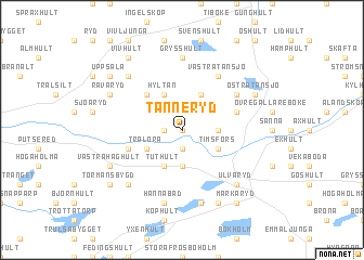 map of Tånneryd