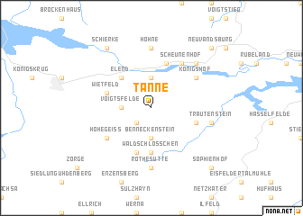 map of Tanne