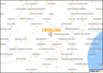 map of Ţannūzah