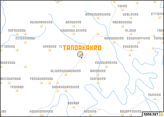 map of Tano-Akakro