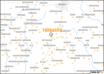 map of Tanoukro