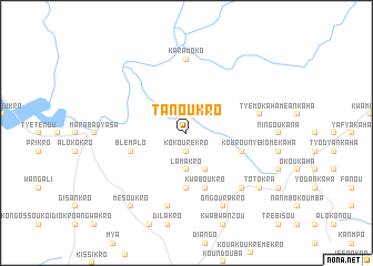 map of Tanoukro