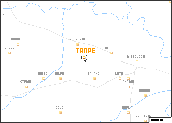 map of Tanpé