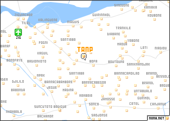 map of Tanp