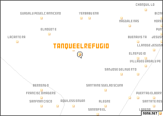 map of Tanque El Refugio