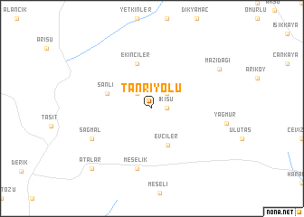 map of Tanrıyolu