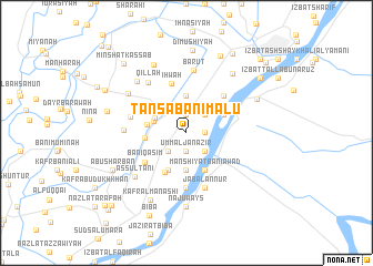 map of Ţansā Banī Mālū