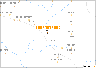map of Tansobtenga