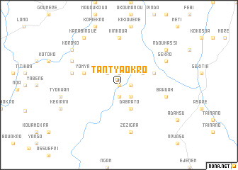 map of Tantyaokro