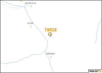 map of Tanze