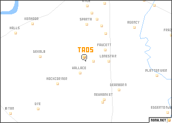 map of Taos