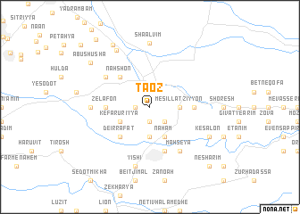map of Ta‘oz