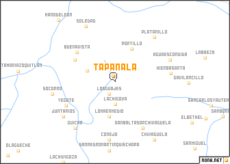 map of Tapanalá