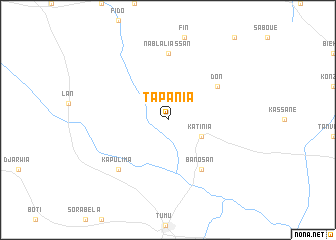 map of Tapania