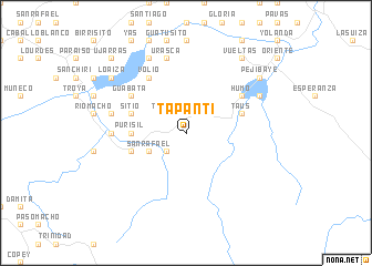 map of Tapantí