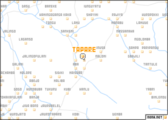 map of Tapare