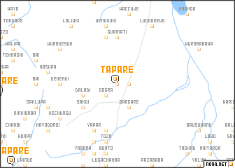 map of Tapare