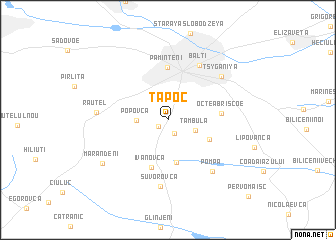 map of Ţapoc