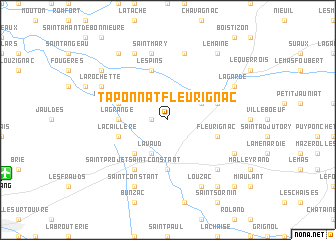 map of Taponnat-Fleurignac