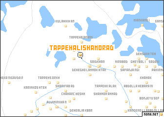 map of Tappeh ‘Alī Shāmorād