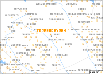 map of Tappeh Deyreh