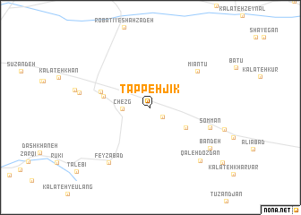 map of Tappeh Jīk