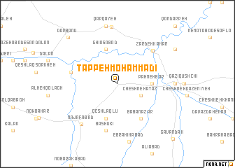 map of Tappeh Moḩammadī