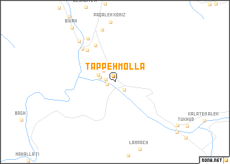 map of Tappeh Mollā