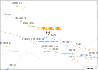 map of Tappeh Morād